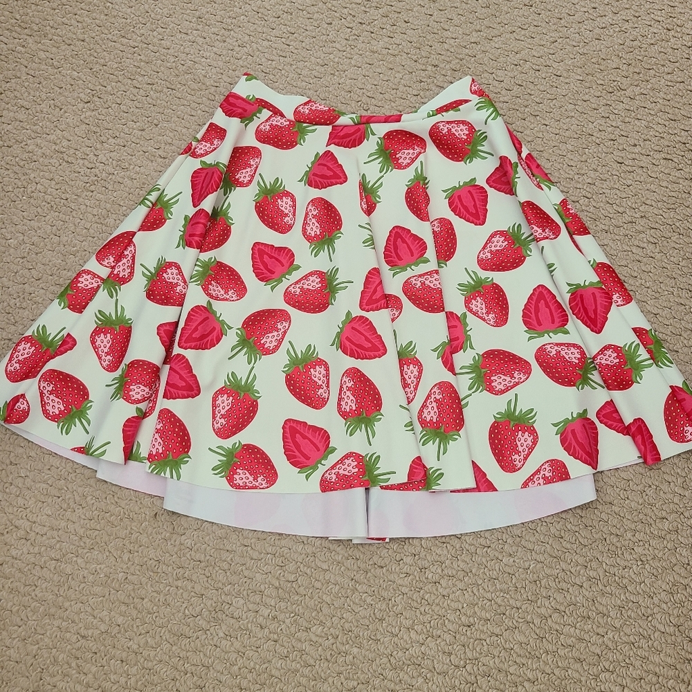 Blackmilk Starberries and Cream Skater Skirt